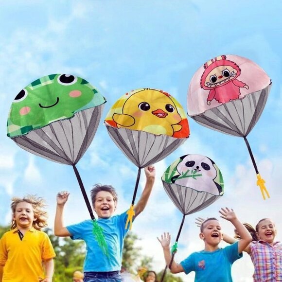 3 Pcs Hand-Tossed Parachutes, Kids' Fun Toys - Picture 1 of 6